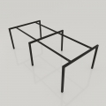 NVCV007- Chân bàn nhân viên 2400x1200mm sắt vuông 40x40 lắp ráp