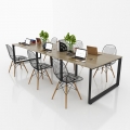 BVP015 - Bàn cụm văn phòng 3600x1200mm chân sắt tam giác quỳ lắp ráp ngàm