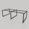 NVCV017 - Chân bàn nhân viên 2400x1200mm sắt vuông quỳ 40x40 lắp ráp