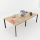 HBOV013 - Bàn cụm 4 người 240x120 hệ Oval Concept chân lắp ráp