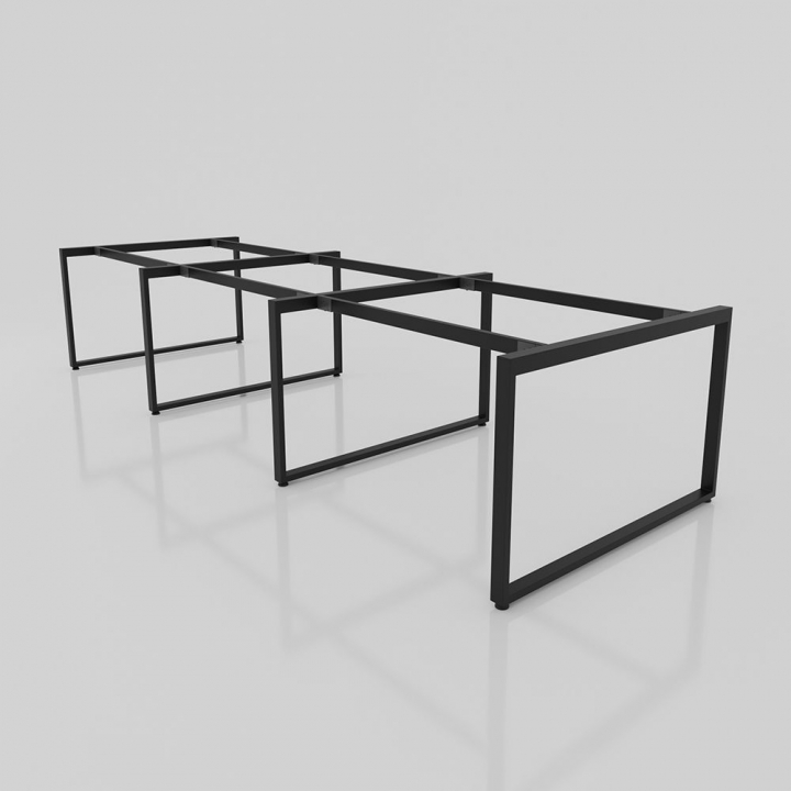 NVCN014 - Chân bàn nhân viên 3600x1200 sắt 25x50 lắp ráp ngàm