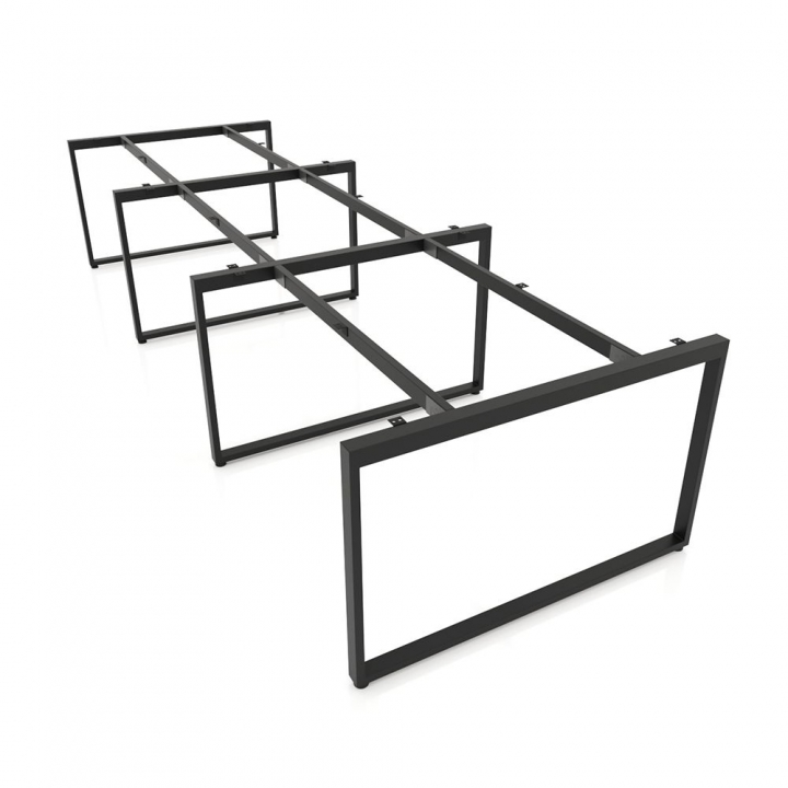 NVCN013 - Chân bàn nhân viên 3600x1200 sắt 20x40 lắp ráp