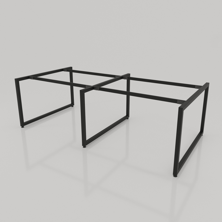 NVCV017 - Chân bàn nhân viên 2400x1200mm sắt vuông quỳ 40x40 lắp ráp