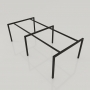 NVCV007- Chân bàn nhân viên 2400x1200mm sắt vuông 40x40 lắp ráp