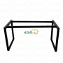 BNVCN78004- Bàn 1.4mx70cm gỗ cao su chân sắt 25x50 lắp ráp