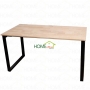 BNVCN78004- Bàn 1.4mx70cm gỗ cao su chân sắt 25x50 lắp ráp