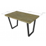 CBGTN001- Chân bàn hình thang cao 70cm sắt 25x50mm