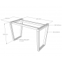 CBGTN001- Chân bàn hình thang cao 70cm sắt 25x50mm