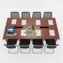 HBTH013 - Bàn họp 240x120 Trapeze II Concept lắp ráp