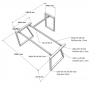 Chân bàn sắt hệ Trapeze II Concept 160x150 lắp ráp - HCTH019