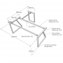 Chân bàn chữ L 180x160 hệ Trapeze II Concept lắp ráp - HCTH021