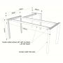 Chân bàn chữ L 160x150cm hệ Trian Concept lắp ráp HCTA017